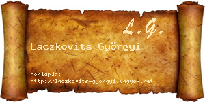 Laczkovits Györgyi névjegykártya