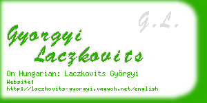 gyorgyi laczkovits business card